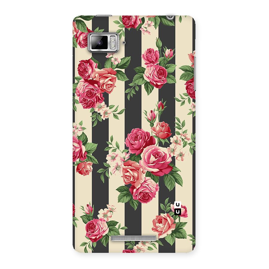 Stripes And Floral Back Case for Lenovo Vibe Z K910