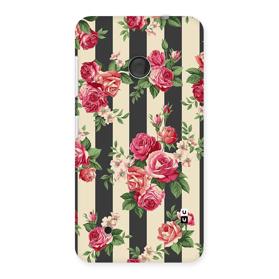 Stripes And Floral Back Case for Lumia 530