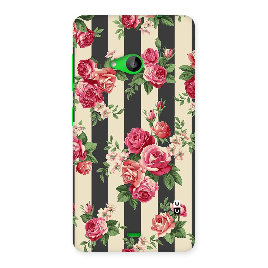 Stripes And Floral Back Case for Lumia 535