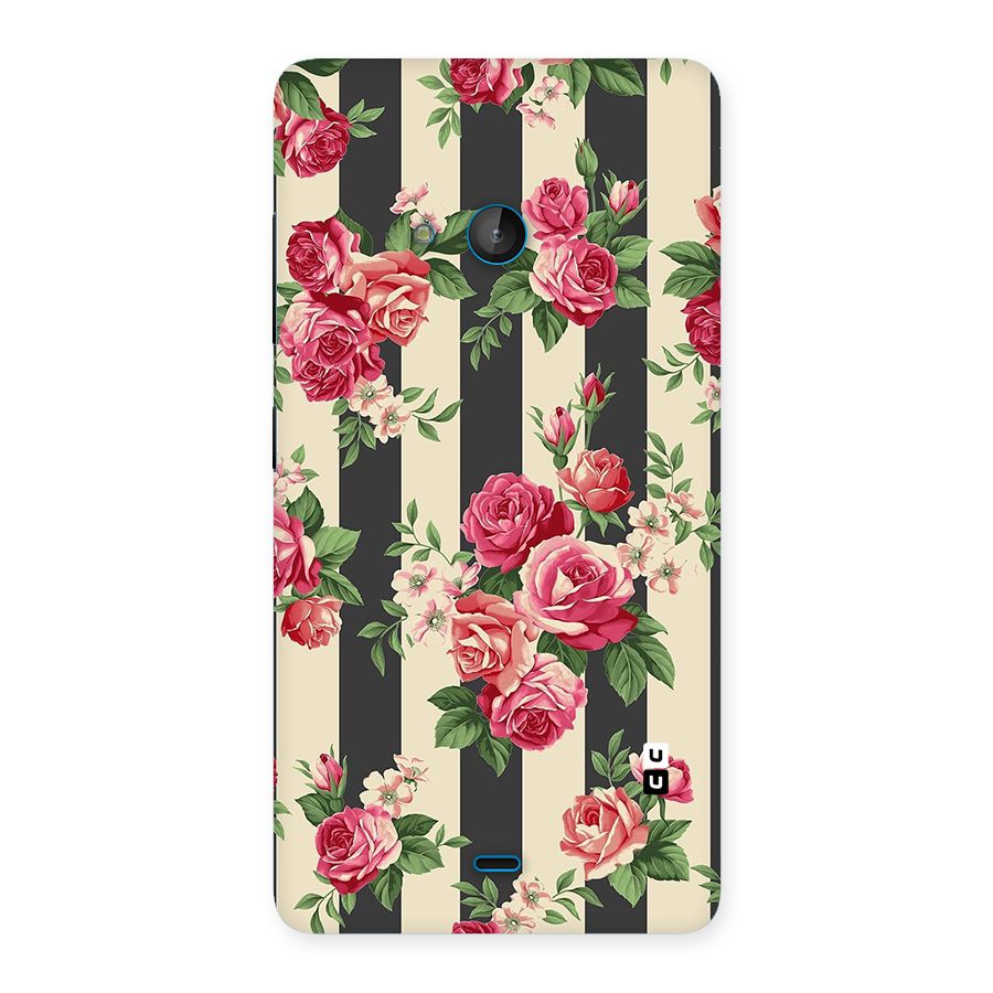Stripes And Floral Back Case for Lumia 540