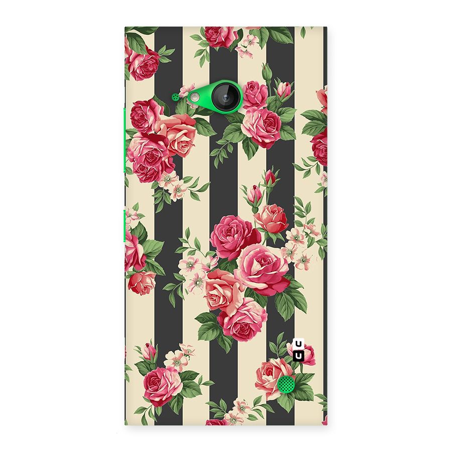 Stripes And Floral Back Case for Lumia 730