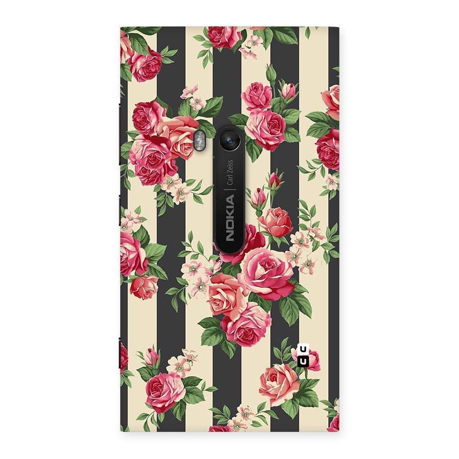 Stripes And Floral Back Case for Lumia 920
