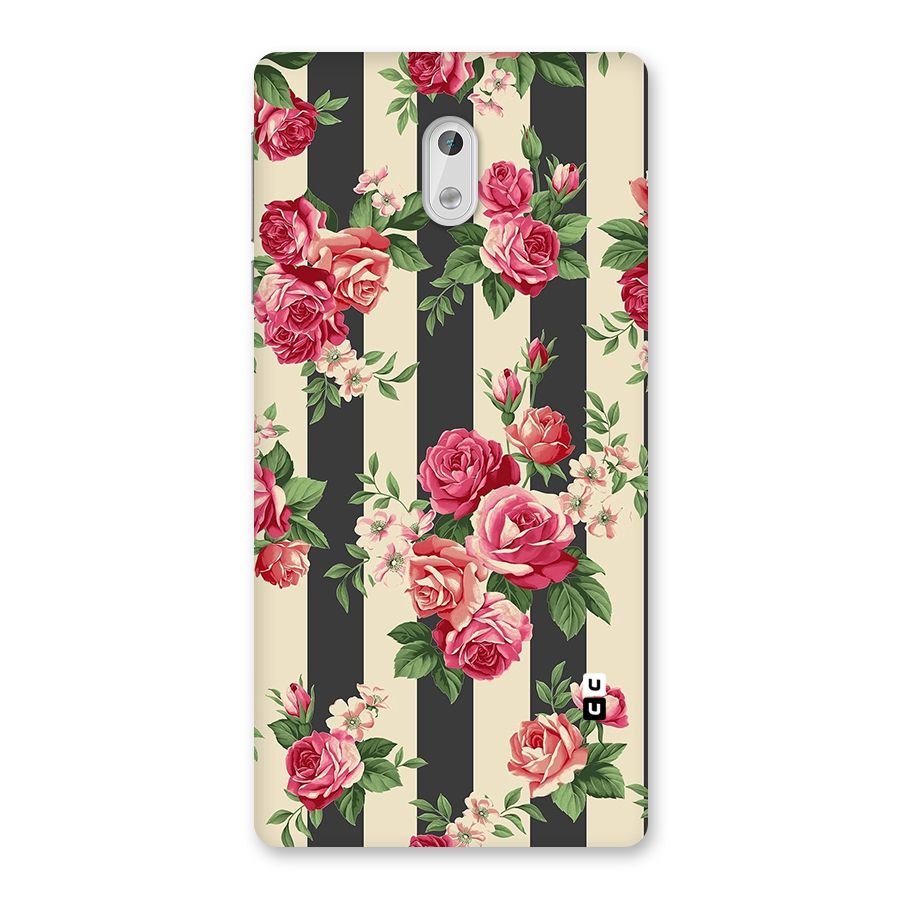 Stripes And Floral Back Case for Nokia 3
