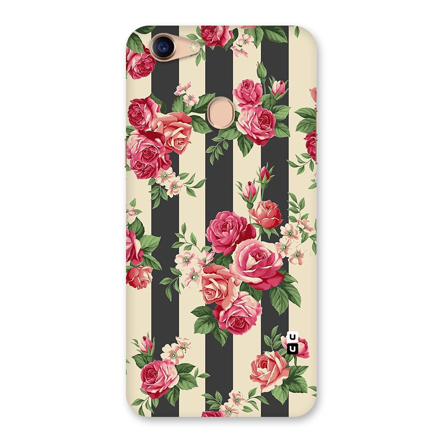 Stripes And Floral Back Case for Oppo F5