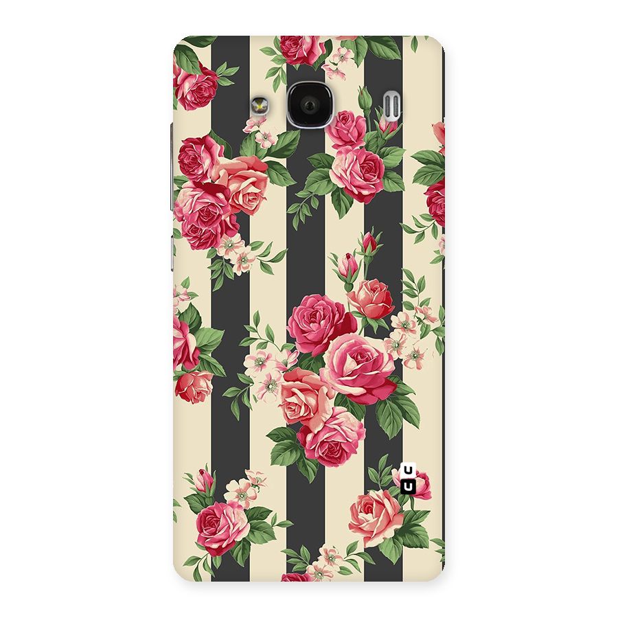 Stripes And Floral Back Case for Redmi 2s