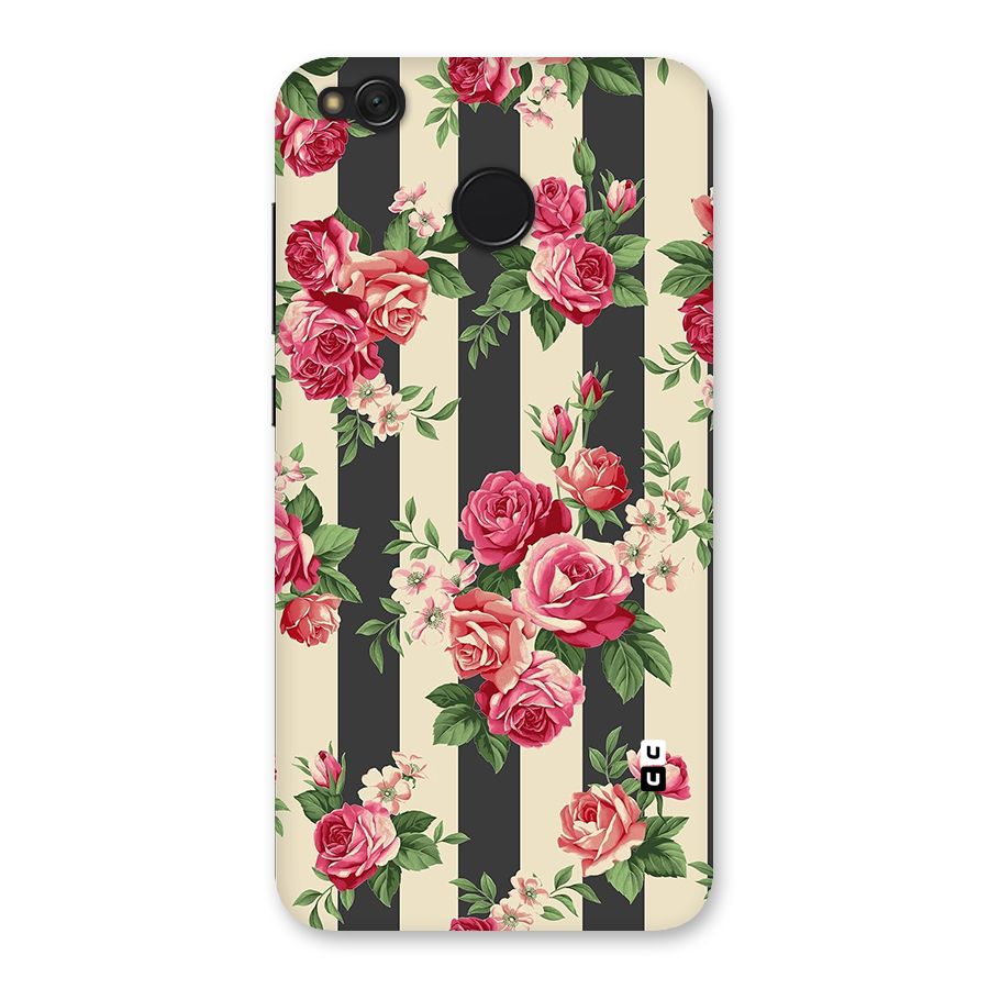 Stripes And Floral Back Case for Redmi 4