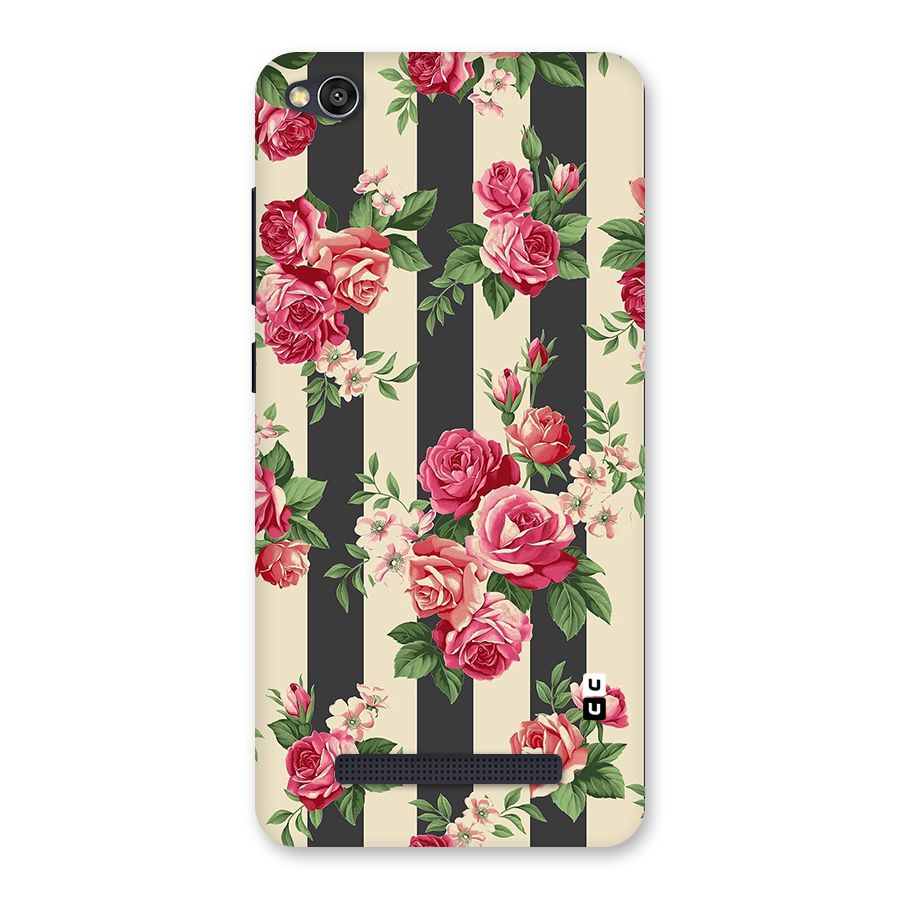Stripes And Floral Back Case for Redmi 4A