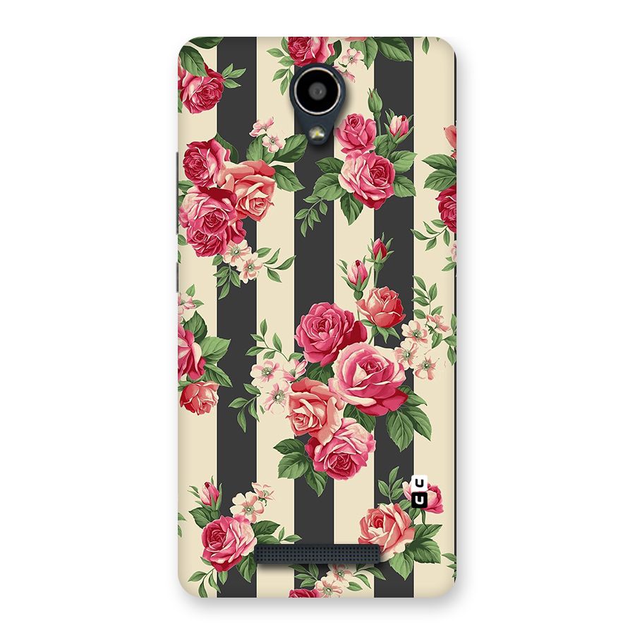 Stripes And Floral Back Case for Redmi Note 2