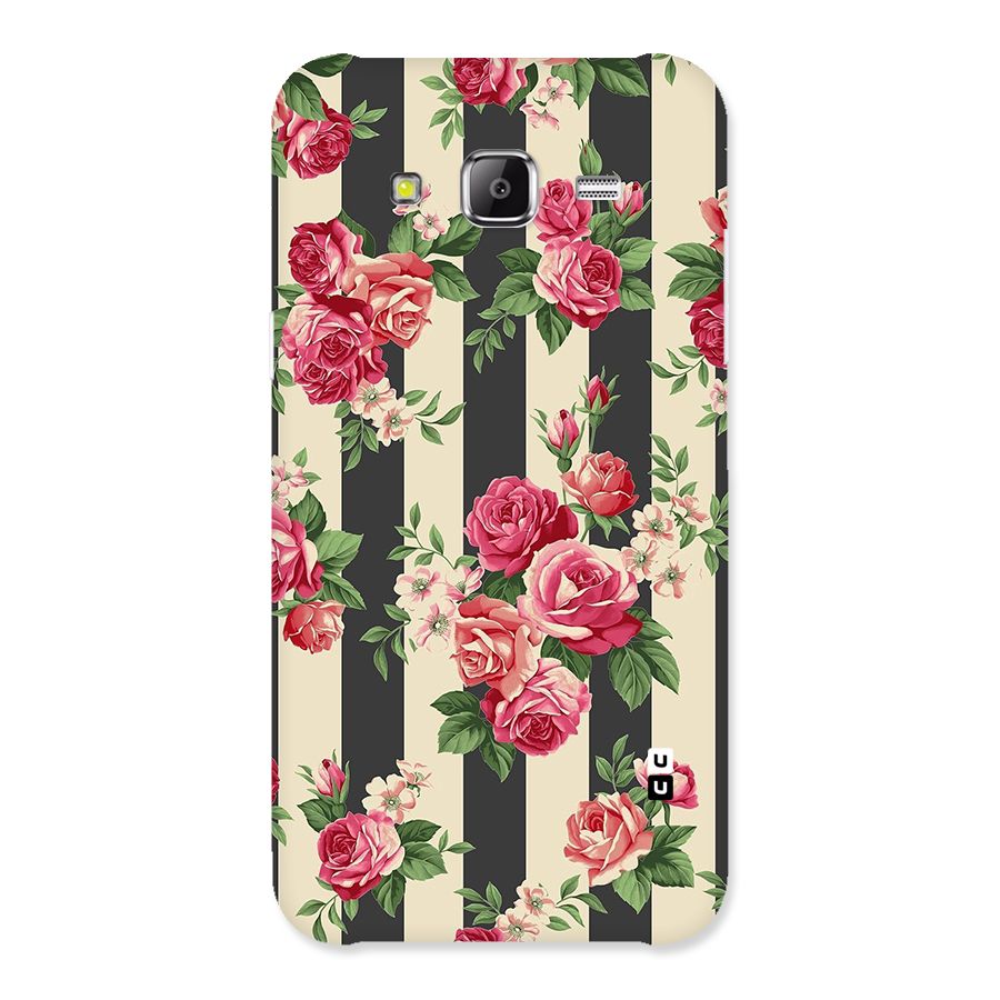 Stripes And Floral Back Case for Samsung Galaxy J5