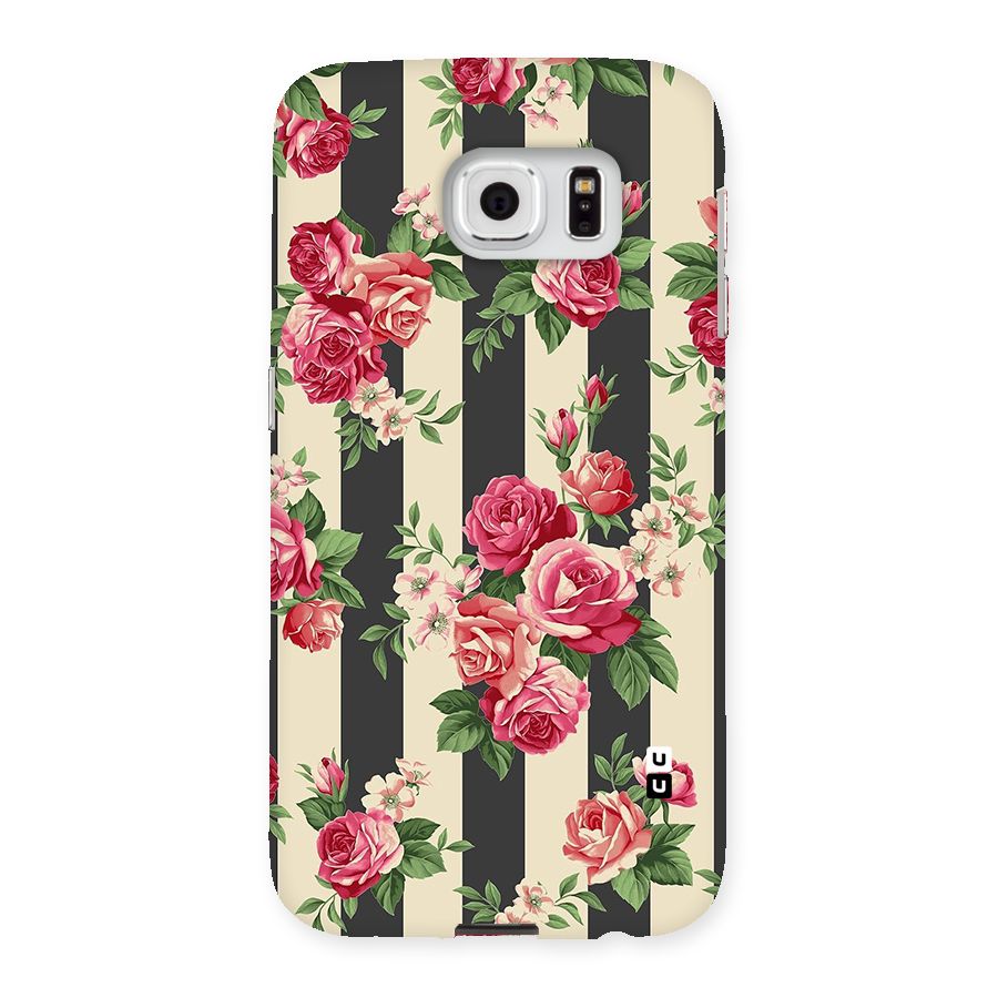Stripes And Floral Back Case for Samsung Galaxy S6