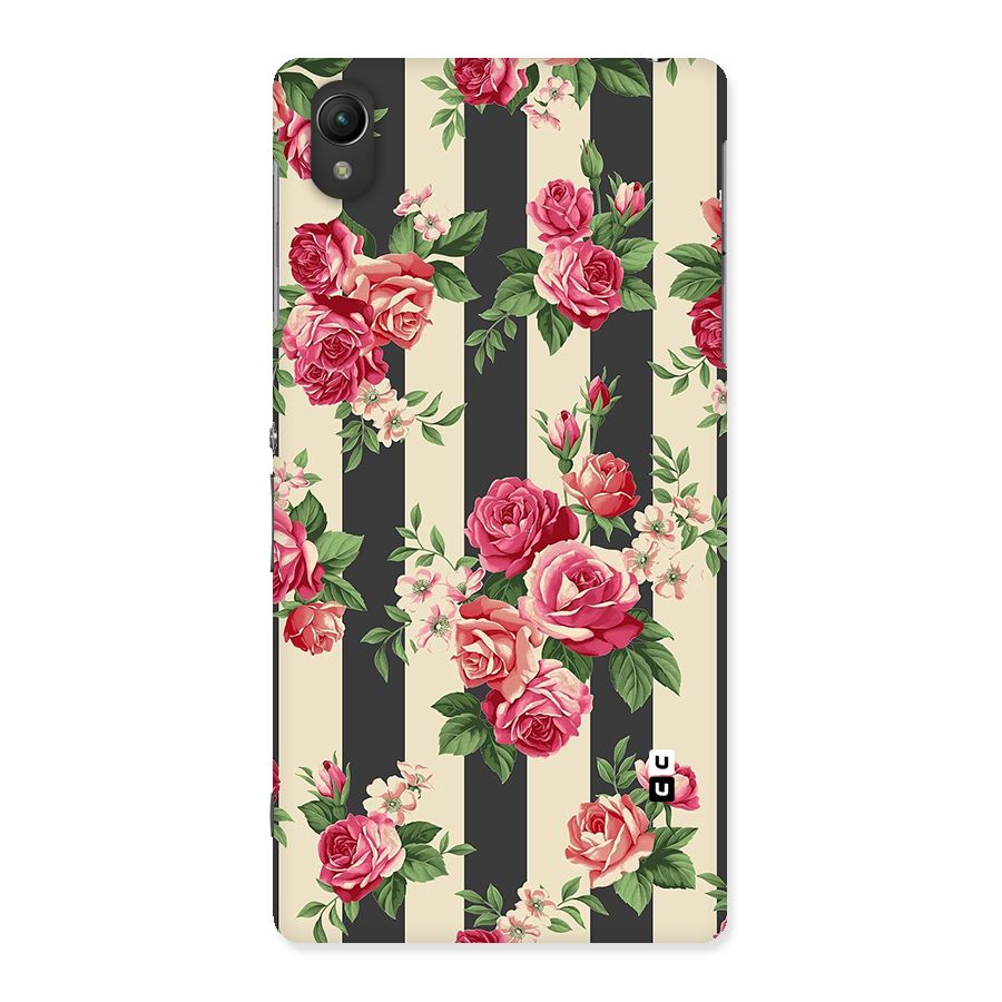 Stripes And Floral Back Case for Sony Xperia Z2