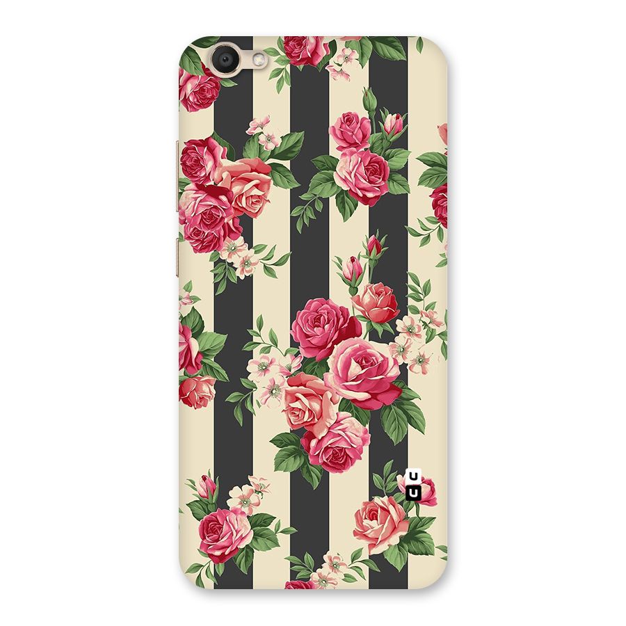 Stripes And Floral Back Case for Vivo V5