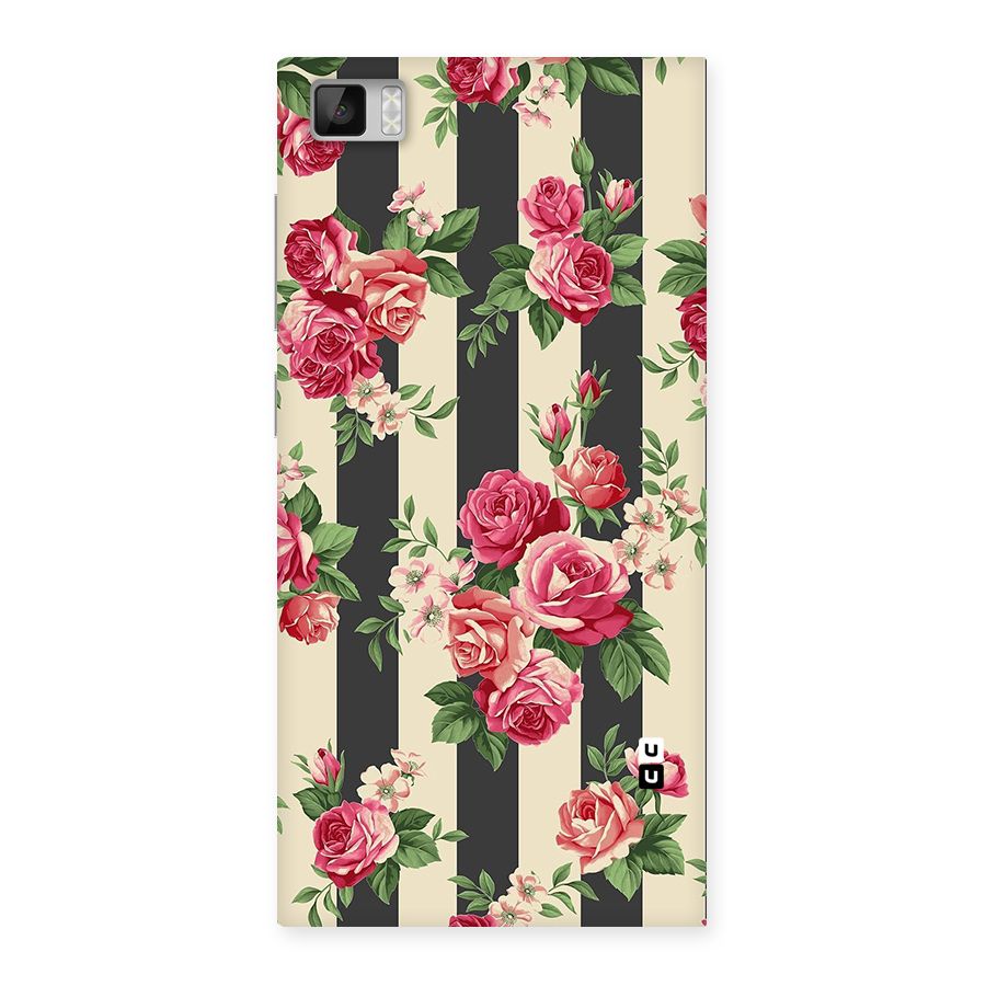 Stripes And Floral Back Case for Xiaomi Mi3