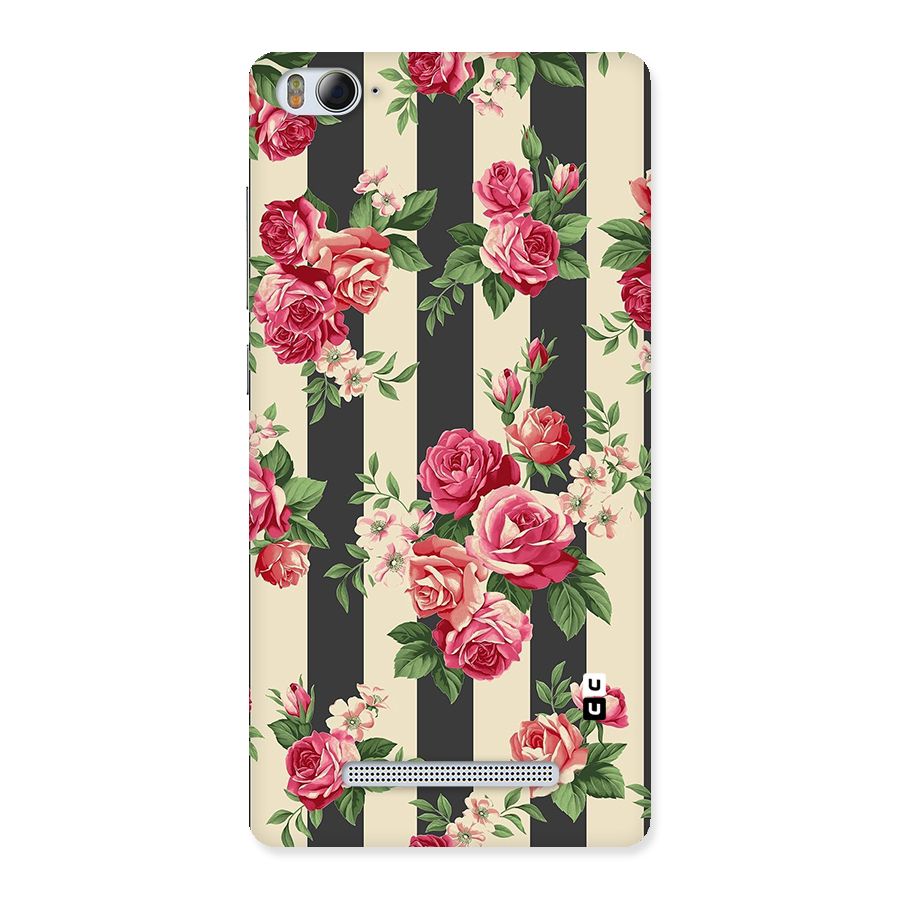 Stripes And Floral Back Case for Xiaomi Mi4i