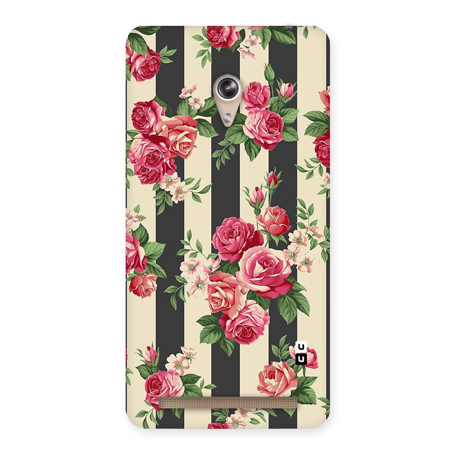 Stripes And Floral Back Case for Zenfone 6