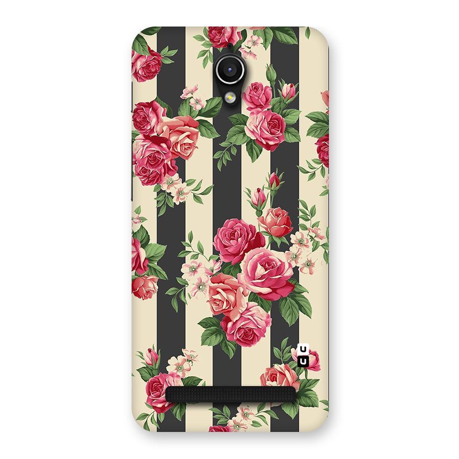 Stripes And Floral Back Case for Zenfone Go