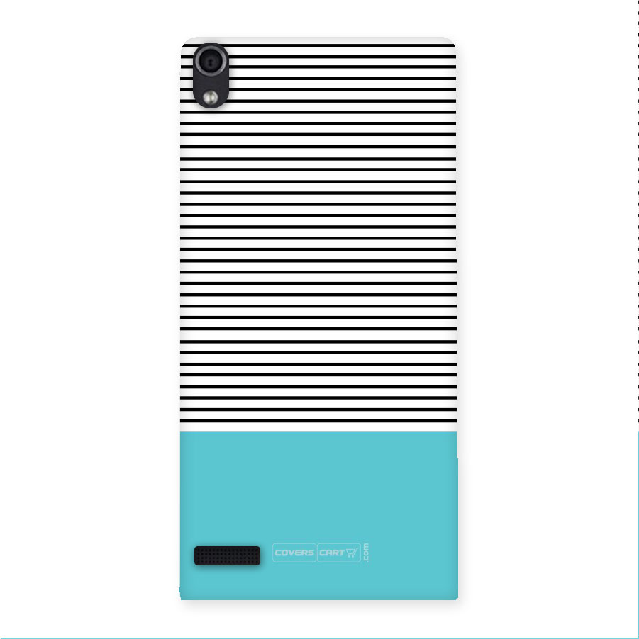 Deep Sky Blue Stripes Back Case for Ascend P6