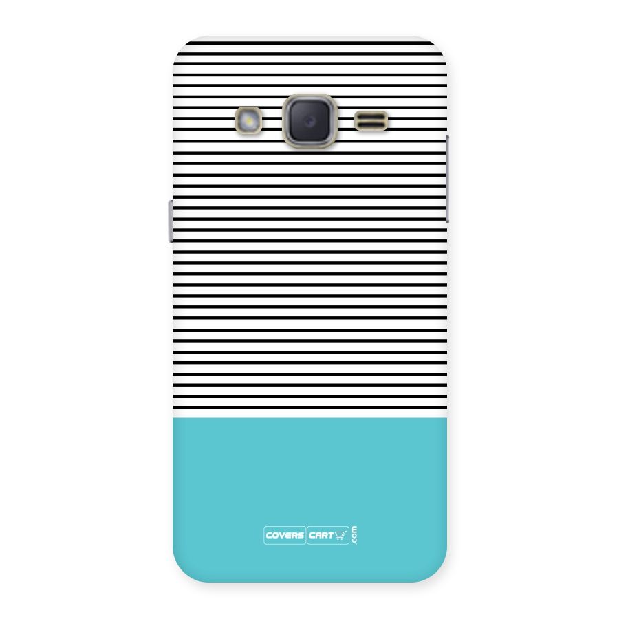 Deep Sky Blue Stripes Back Case for Galaxy J2