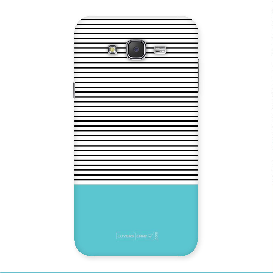 Deep Sky Blue Stripes Back Case for Galaxy J7