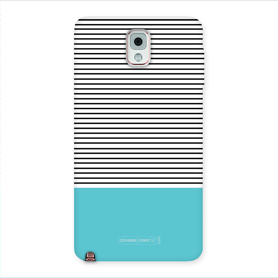 Deep Sky Blue Stripes Back Case for Galaxy Note 3