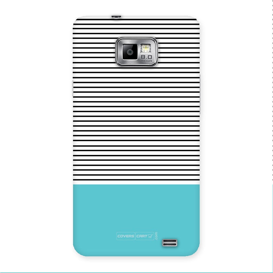 Deep Sky Blue Stripes Back Case for Galaxy S2