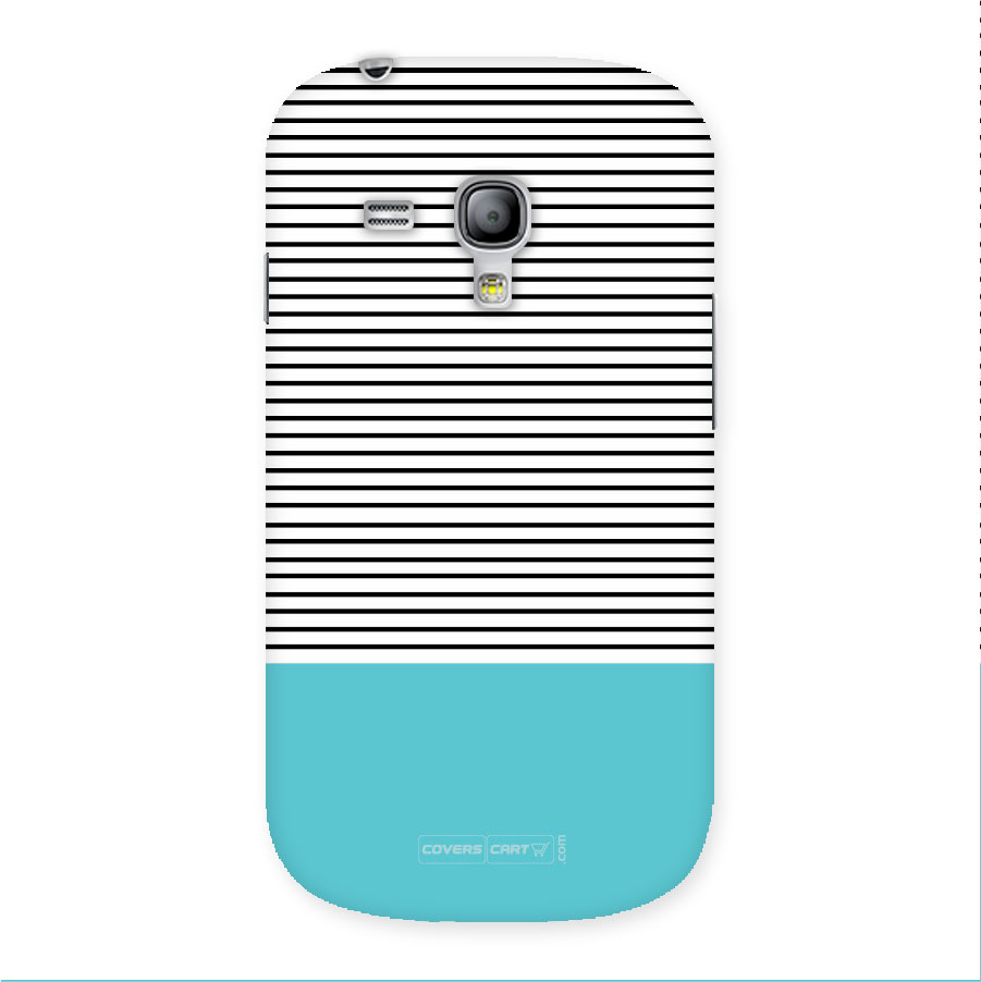 Deep Sky Blue Stripes Back Case for Galaxy S3 Mini
