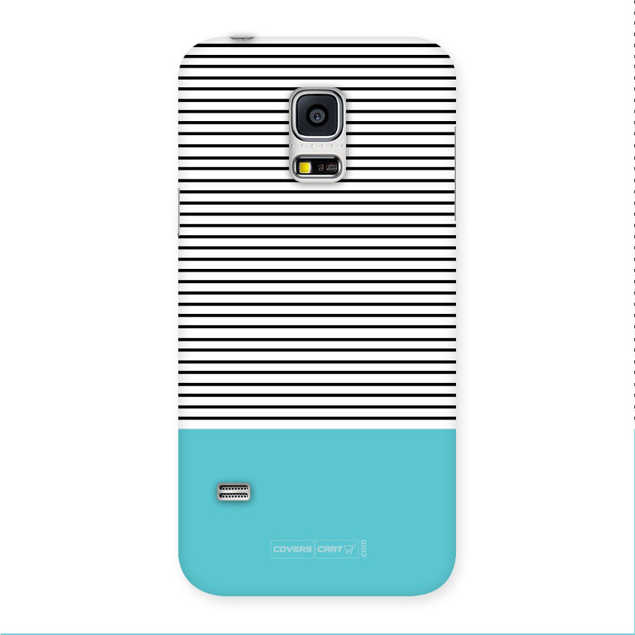 Deep Sky Blue Stripes Back Case for Galaxy S5 Mini