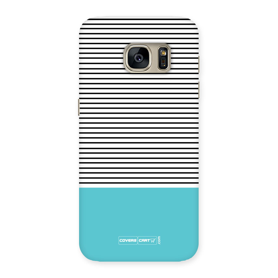 Deep Sky Blue Stripes Back Case for Galaxy S7