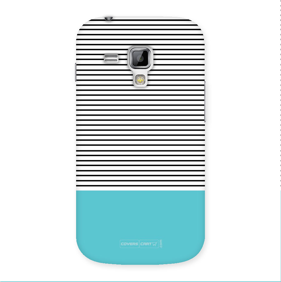 Deep Sky Blue Stripes Back Case for Galaxy S Duos