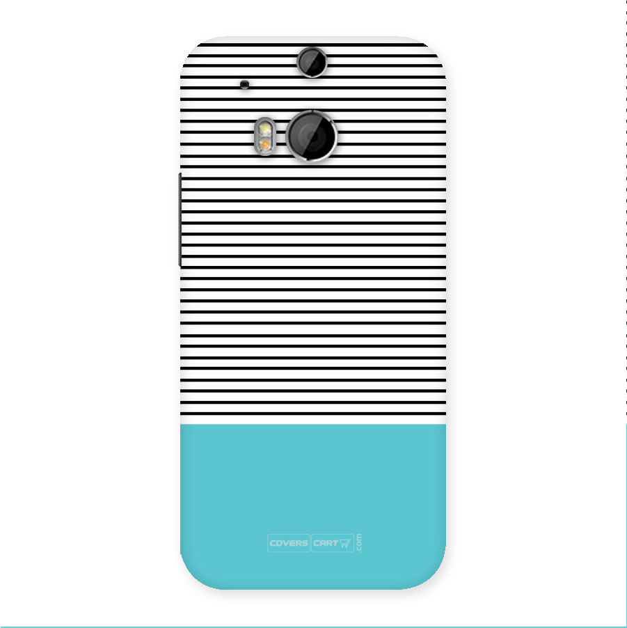 Deep Sky Blue Stripes Back Case for HTC One M8