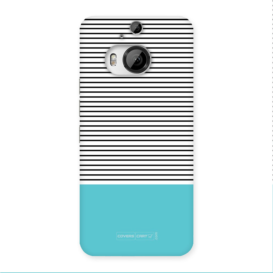 Deep Sky Blue Stripes Back Case for HTC One M9 Plus