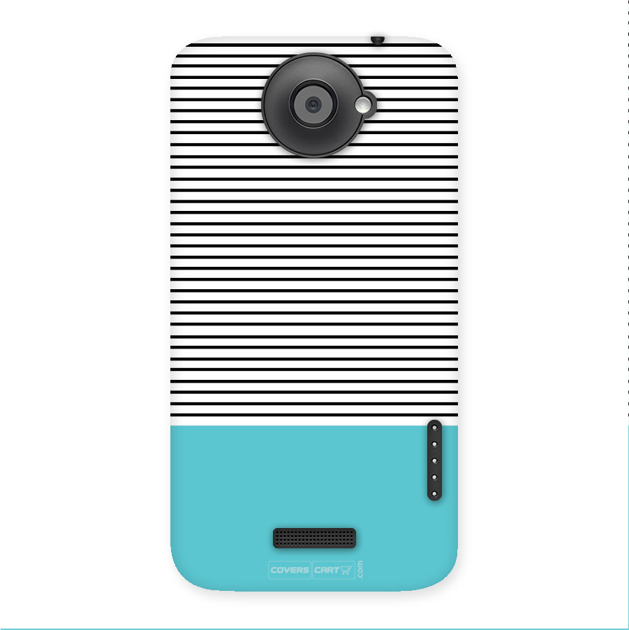 Deep Sky Blue Stripes Back Case for HTC One X