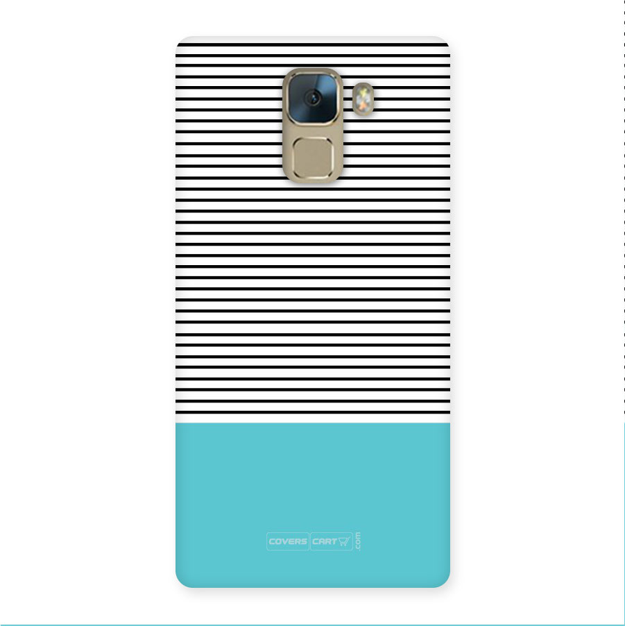 Deep Sky Blue Stripes Back Case for Honor 7