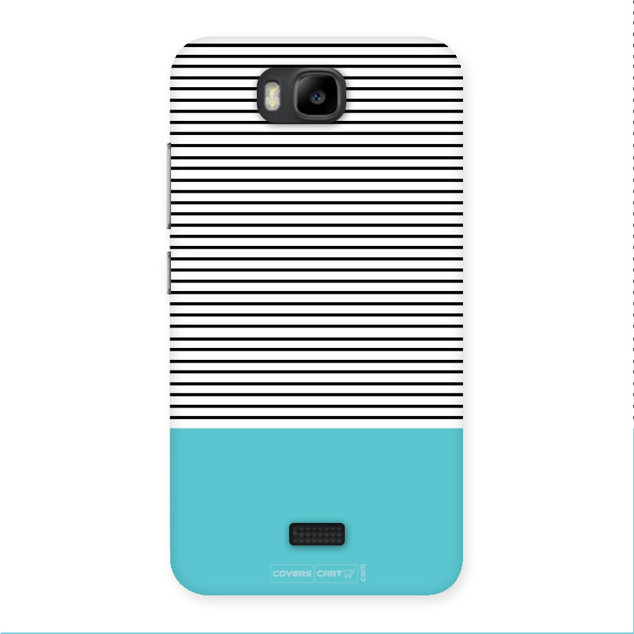 Deep Sky Blue Stripes Back Case for Honor Bee