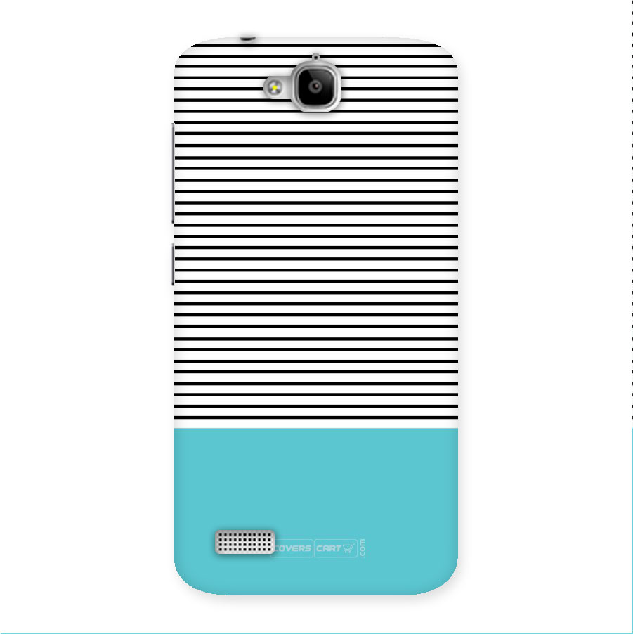 Deep Sky Blue Stripes Back Case for Honor Holly