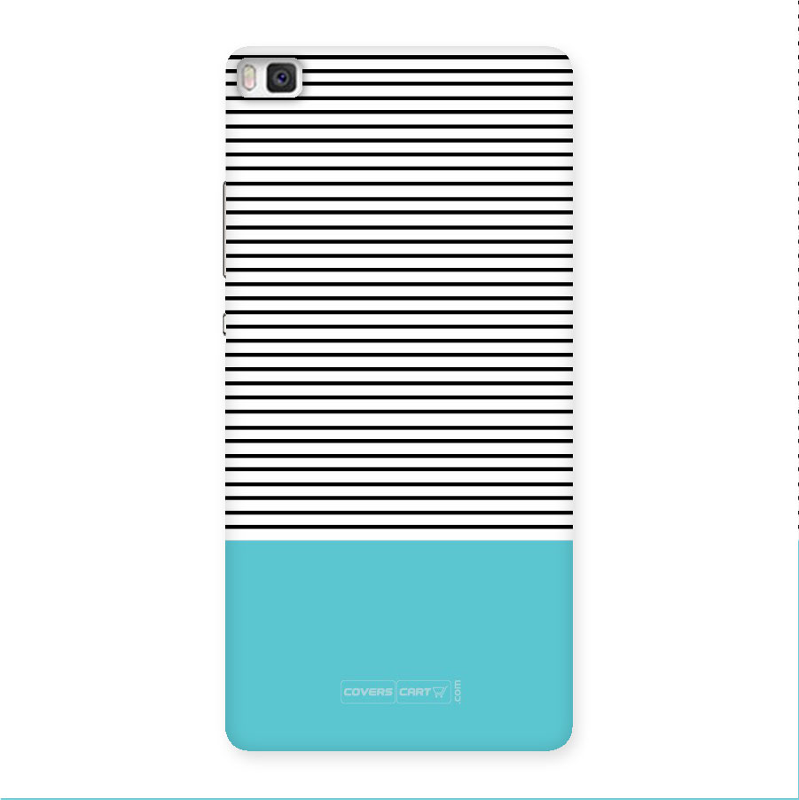 Deep Sky Blue Stripes Back Case for Huawei P8