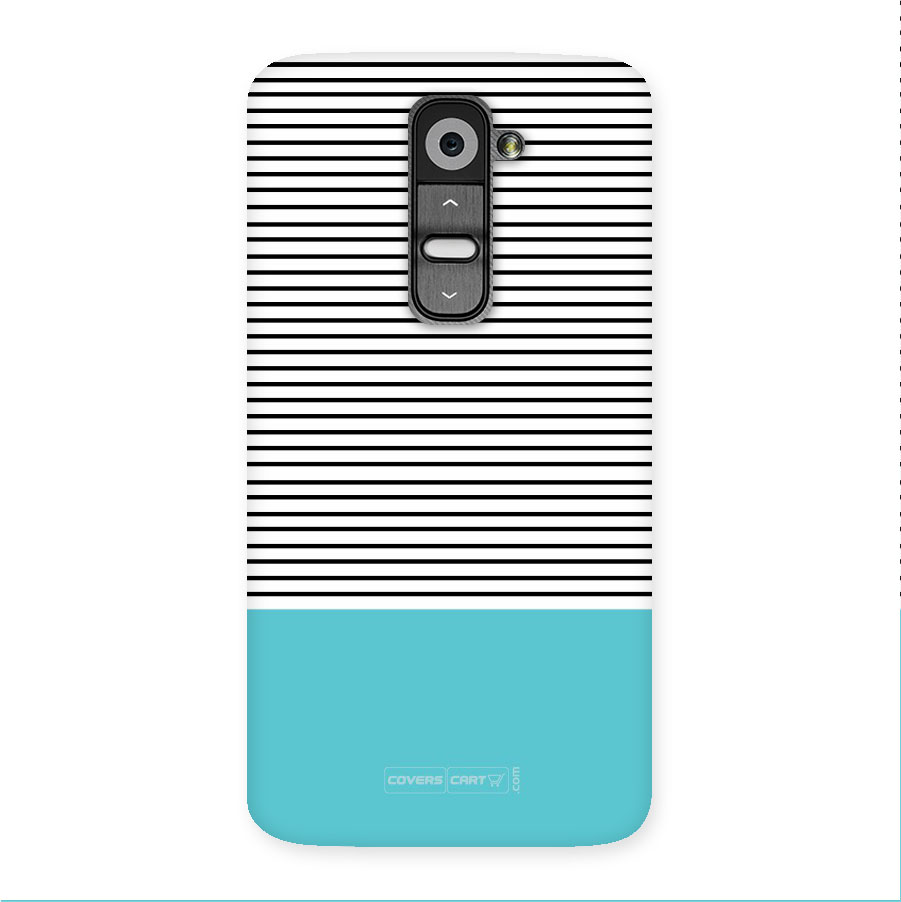 Deep Sky Blue Stripes Back Case for LG G2