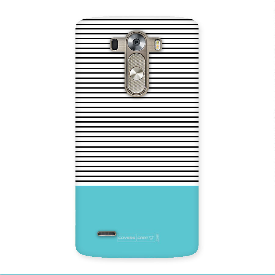 Deep Sky Blue Stripes Back Case for LG G3