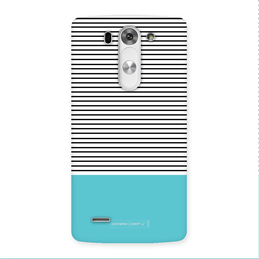 Deep Sky Blue Stripes Back Case for LG G3 Beat