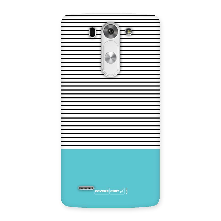Deep Sky Blue Stripes Back Case for LG G3 Mini