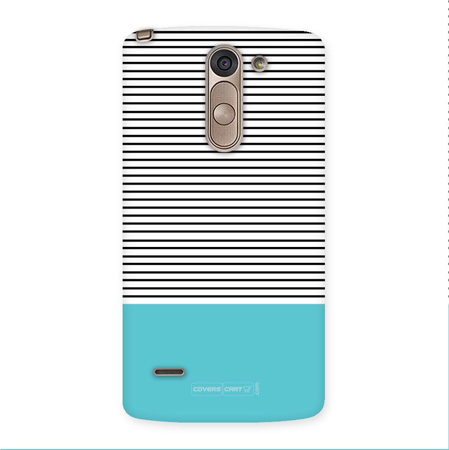 Deep Sky Blue Stripes Back Case for LG G3 Stylus