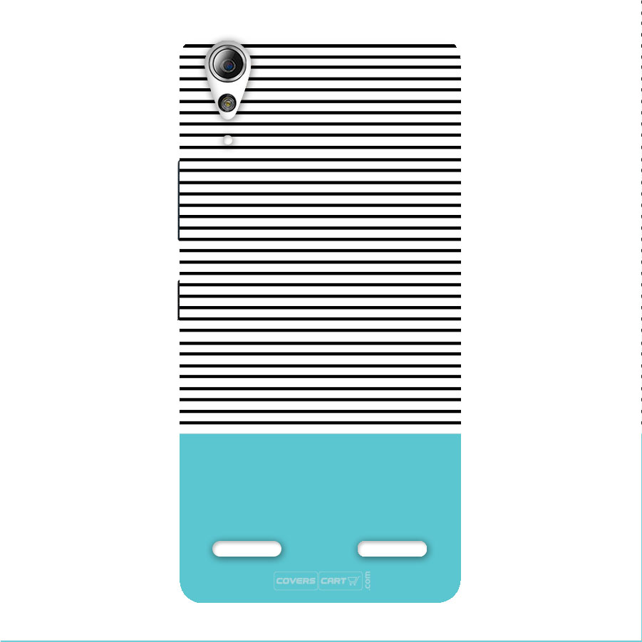 Deep Sky Blue Stripes Back Case for Lenovo A6000 Plus