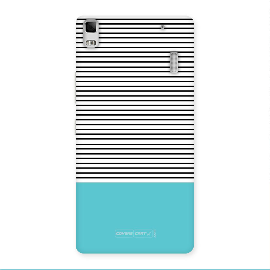 Deep Sky Blue Stripes Back Case for Lenovo A7000