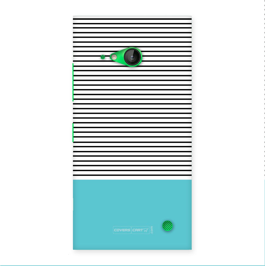 Deep Sky Blue Stripes Back Case for Lumia 730