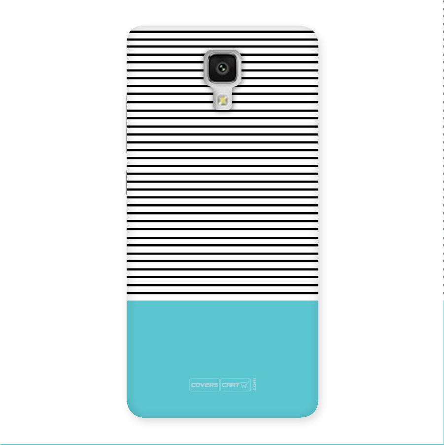 Deep Sky Blue Stripes Back Case for Mi4