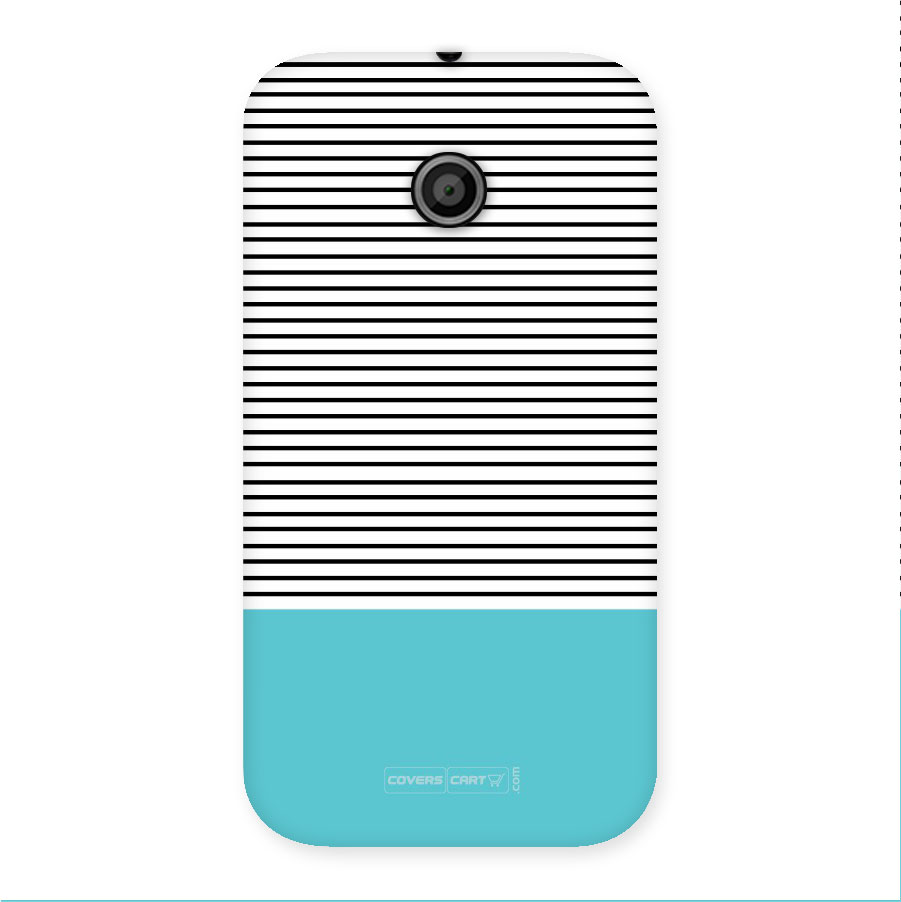 Deep Sky Blue Stripes Back Case for Moto E