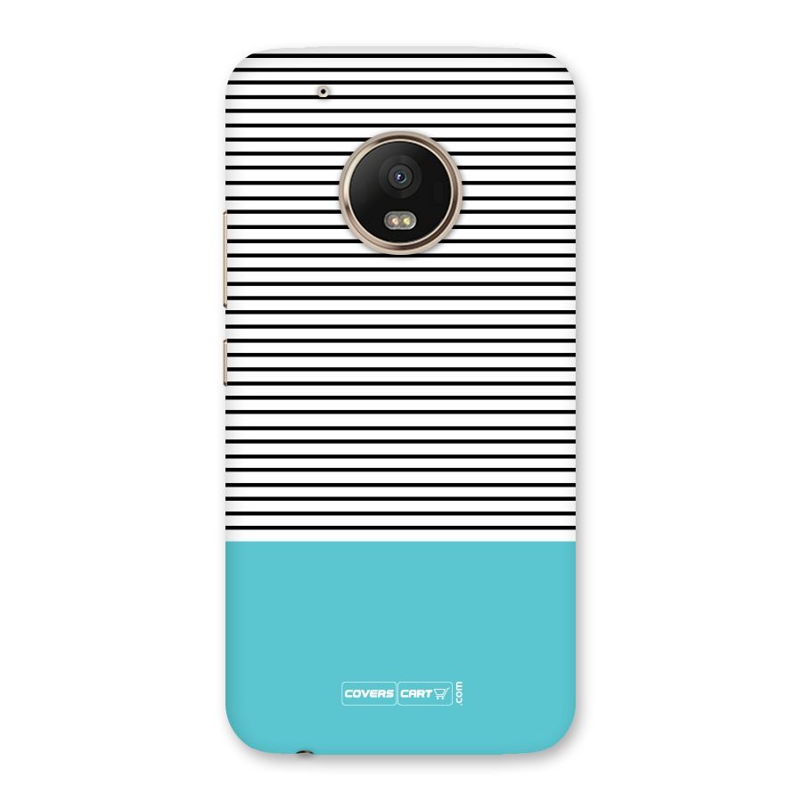 Deep Sky Blue Stripes Back Case for Moto G5 Plus