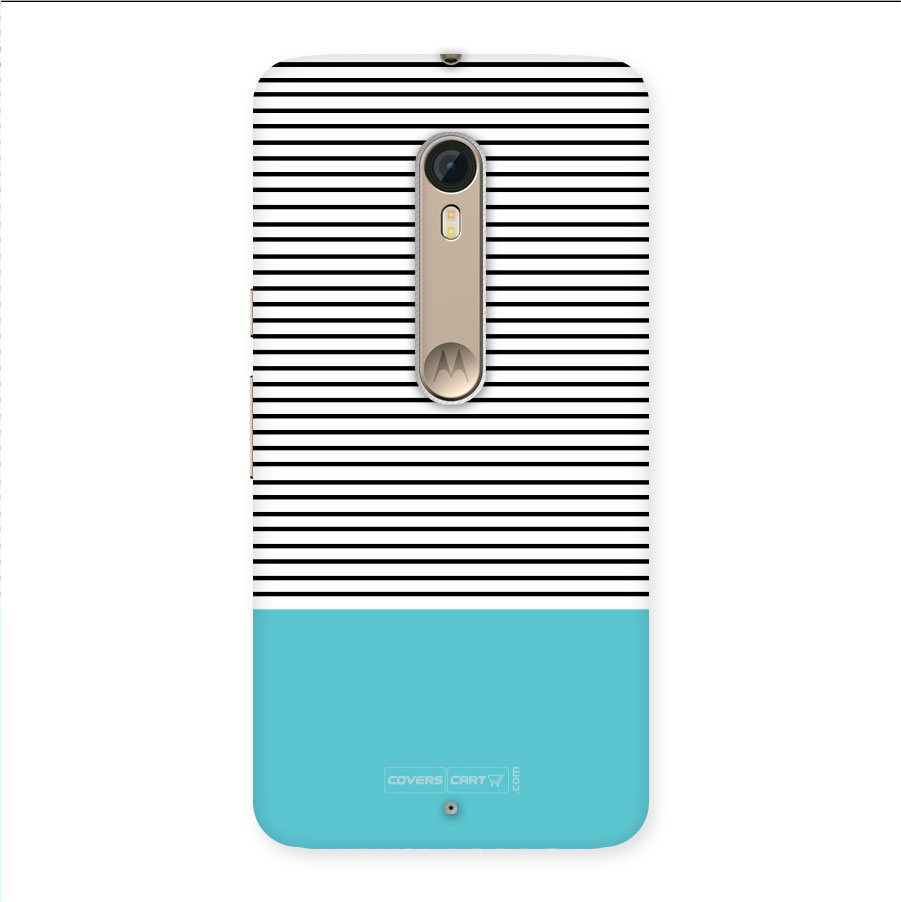 Deep Sky Blue Stripes Back Case for Moto X Style