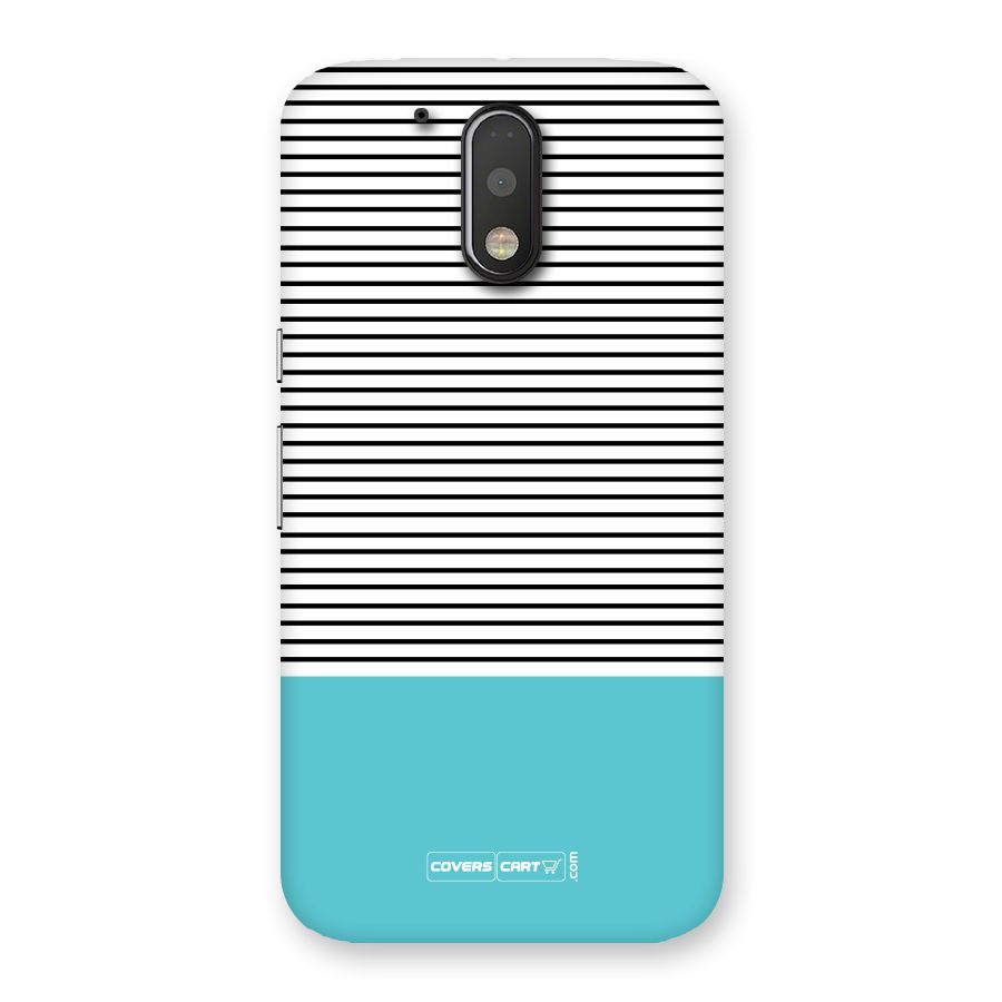 Deep Sky Blue Stripes Back Case for Motorola Moto G4