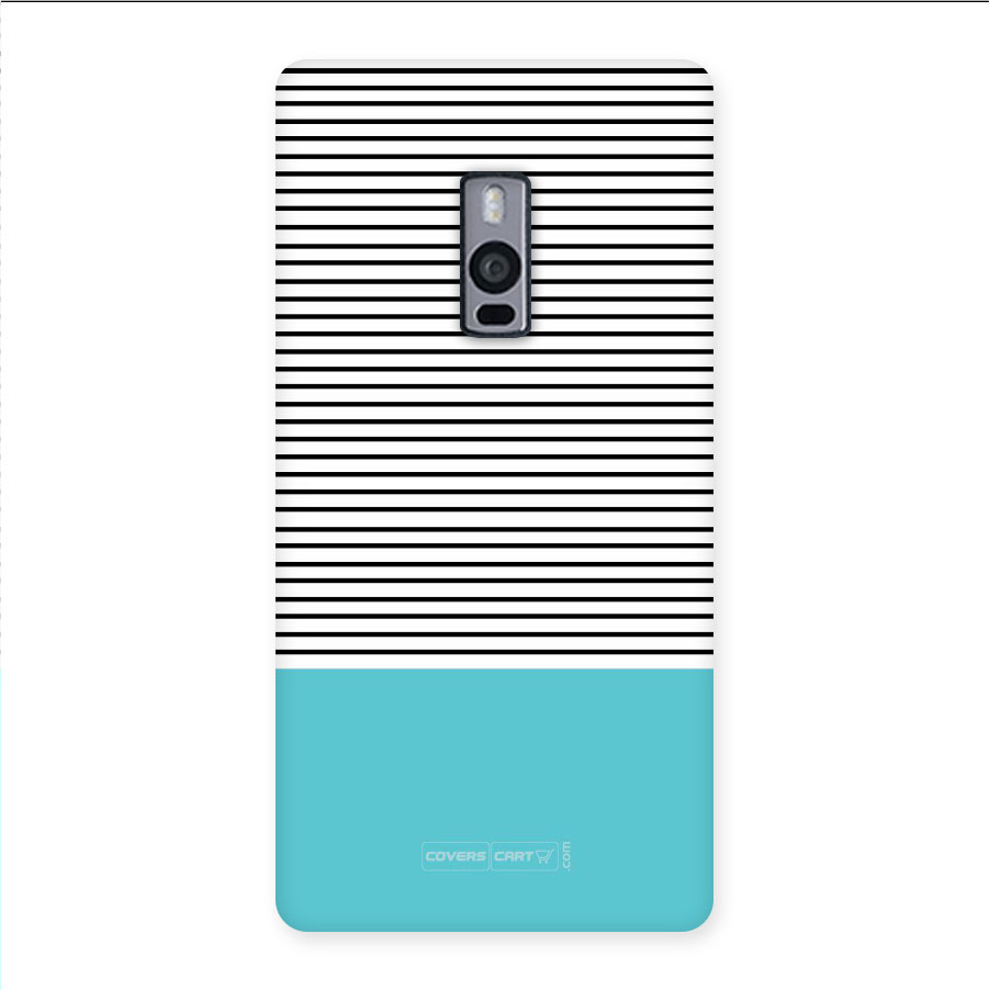 Deep Sky Blue Stripes Back Case for Oneplus Two